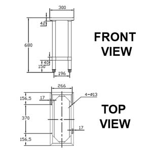 TRUEHEAT RCSTD3 300 Open SS Stand with Shelf