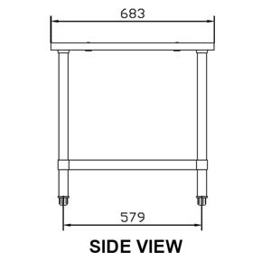 TRUEHEAT RCSTD4 400 Open SS Stand with Shelf