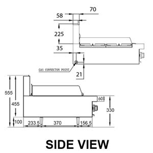 TRUEHEAT RCT6-2-3G Gas 2 Open Top Burners 300 Griddle