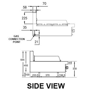 TRUEHEAT RCT6-6G Gas 600mm Griddle