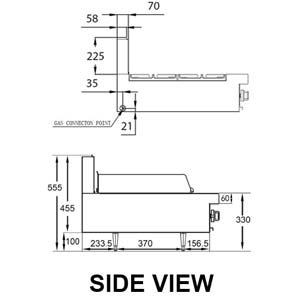 TRUEHEAT RCT9-6 Gas 6 Open Top Burners