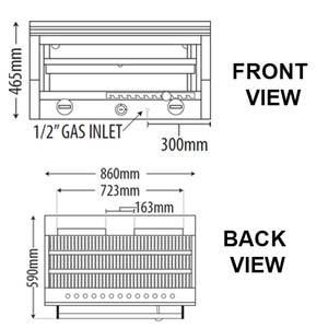 TRUEHEAT S86 Gas Salamander Broiler