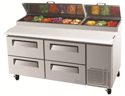 Turboair CTPR-67SD-D4 Pizza Prep Table 4 Drawer