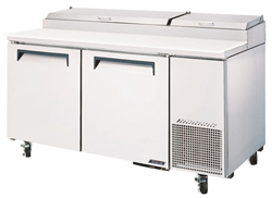 Turboair CTPR-67SD Pizza Prep Table 2 Doors Air Over Pans