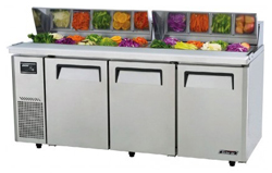 Turboair KHR18-3 Salad Prep Table 3 Doors Side Unit