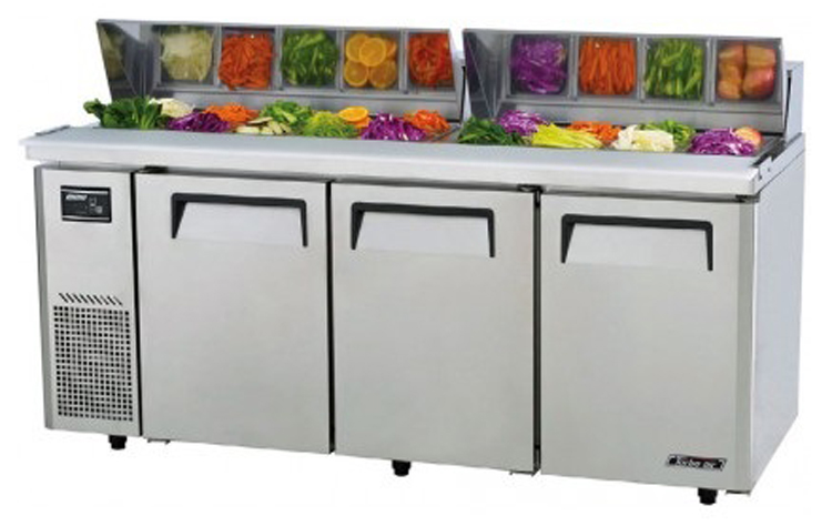 Turboair KHR18-3 Salad Prep Table 3 Doors Side Unit