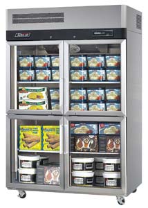 Turbo Air KF45-4G K Series 4 Split Glass Door Foodservice Freezer