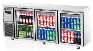 Turbo Air KGR18-3 3 Glass Door Undercounter Fridge