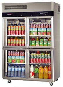 Turbo Air KR45-4G K Series 4 Split Glass Door Foodservice Chiller