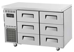 TURBO AIR KUF12-3D-6 Undercounter 6 Drawer Freezer