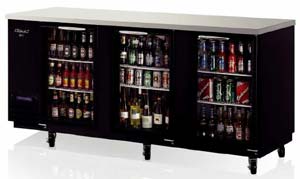 Turbo Air TBB-4SGD 3 Door Backbar Fridge