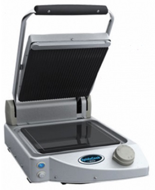 Spidocook SPE-SP010PR Ribbed Top Plate Black Glass Ceramic Single Contact Grill