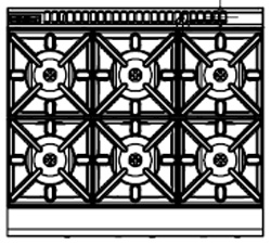 Waldorf Bold RNLB8610G Low Back Gas Oven 6 Burner Range