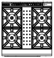 Waldorf RN8510GC Gas Convection Oven 4 Burner Range