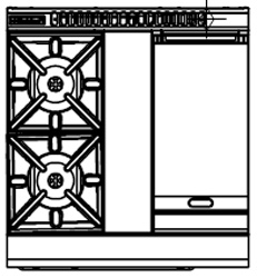 Waldorf Bold RNLB8513GC Low Back Gas Convection Oven 2 Burner 300 Griddle Range