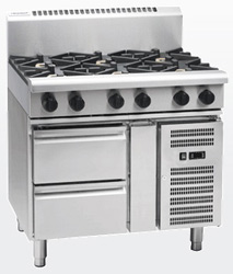 Waldorf RN8609G-RB Gas Griddle 900mm Refrigerated Base