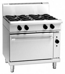 Waldorf RN8910GEC Electric Convection Oven Extra Wide 4 Burner Range