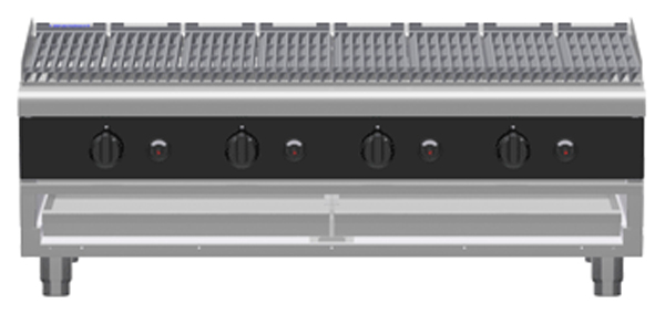 Waldorf Bold CHLB8120G-B Low Back Gas 1200 Char Grill Bench Model