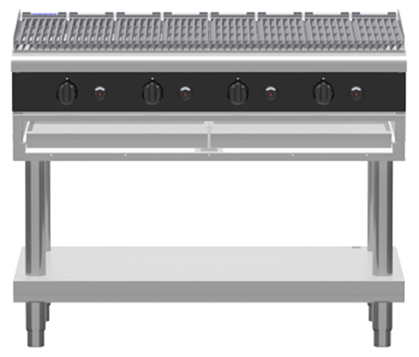 Waldorf Bold CHLB8120G-LS Low Back Gas 1200 Char Grill Leg Stand