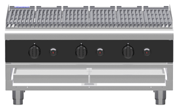 Waldorf Bold CHLB8900G-B Low Back Gas 900 Char Grill Bench Model