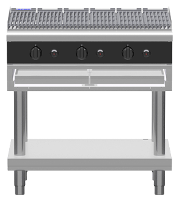 Waldorf Bold CHLB8900G-LS Low Back Gas 900 Char Grill Leg Stand