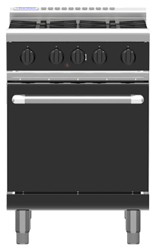 Waldorf Bold RNLB8413G Low Back Gas Static Oven 2 Burner 300 Griddle Range