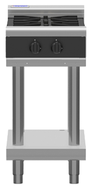 Waldorf Bold RNLB8450G-LS Low Back Gas Cooktop Extra Wide 2 Burner Leg Stand