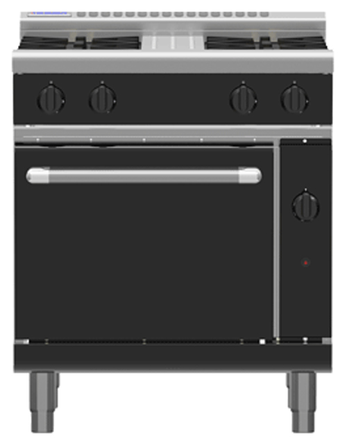 Waldorf Bold RNLB8513G Low Back Gas Static Oven 2 Burner 300 Griddle Range