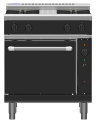 Waldorf Bold RNLB8513GC Low Back Gas Convection Oven 2 Burner 300 Griddle Range