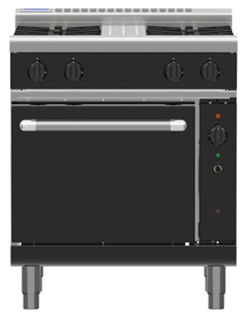 Waldorf Bold RNLB8513GC Low Back Gas Convection Oven 2 Burner 300 Griddle Range