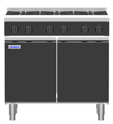 Waldorf Bold RNLB8600G-CD Low Back Gas Cook Top 6 Burner Cabinet Base