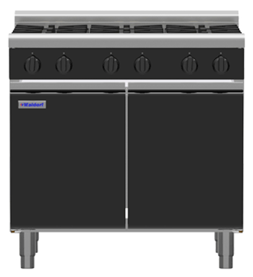 Waldorf Bold RNLB8600G-CD Low Back Gas Cook Top 6 Burner Cabinet Base
