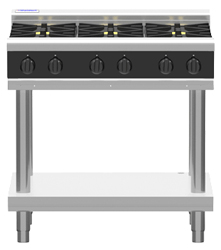 Waldorf Bold RNLB8600G-LS Low Back Gas Cook Top 6 Burner Leg Stand