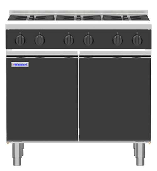 Waldorf Bold RNLB8603G-CD Low Back Gas Cook Top 4 Burner 300 Griddle Cabinet Base
