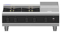 Waldorf Bold RNLB8609G-B Low Back Gas 900 Griddle Bench Model