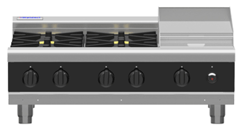 Waldorf Bold RNLB8609G-B Low Back Gas 900 Griddle Bench Model