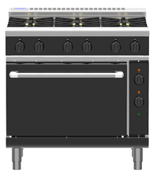 Waldorf Bold RNLB8610GE Electric Static Oven 6 Burner Range