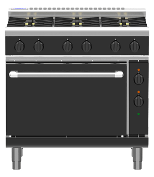 Waldorf Bold RNLB8610GE Electric Static Oven 6 Burner Range