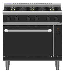 Waldorf Bold RNLB8613GEC Electric Convection Oven 4 Burner 300 Griddle Range