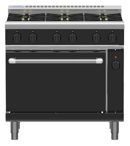 Waldorf Bold RNLB8613GEC Electric Convection Oven 4 Burner 300 Griddle Range