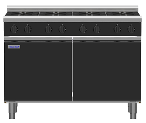 Waldorf Bold RNLB8806G-CD Low Back Gas Cooktop 4 Burner 600 Griddle Cabinet Base