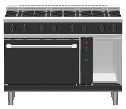 Waldorf Bold RNLB8813GC Low Back Gas Convection Oven 6 Burner 300 Griddle Range