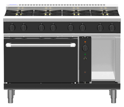 Waldorf Bold RNLB8816GC Low Back Gas Convection Oven 4 Burner 600 Griddle Range