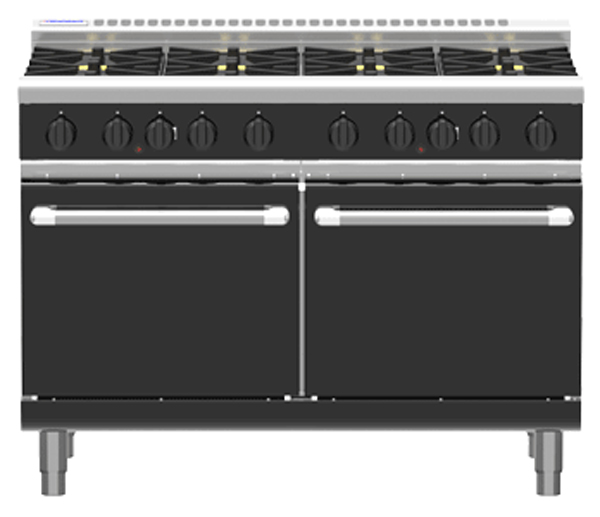 Waldorf Bold RNLB8823G Low Back Gas Double Static Oven 6 Burner 300 Griddle Range