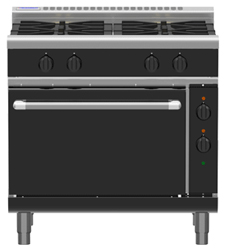 Waldorf Bold RNLB8910GE Electric Static Oven Extra Wide 4 Burner Range