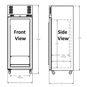 Williams Diamond HD1GW 1 Glass Door Fridge