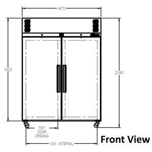 Williams Diamond HD2SW 2 Solid Door Fridge