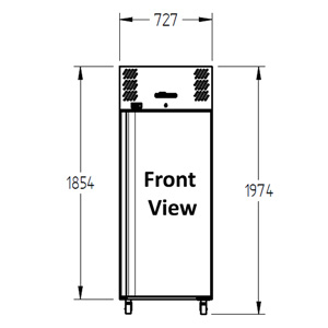Williams Garnet HG1SS 1 Door Foodservice Fridge