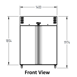 Williams Garnet HG2SS 2 Door Foodservice Fridge