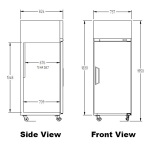 Williams Topaz HTG1SS 1 Solid Door Top Mount Fridge